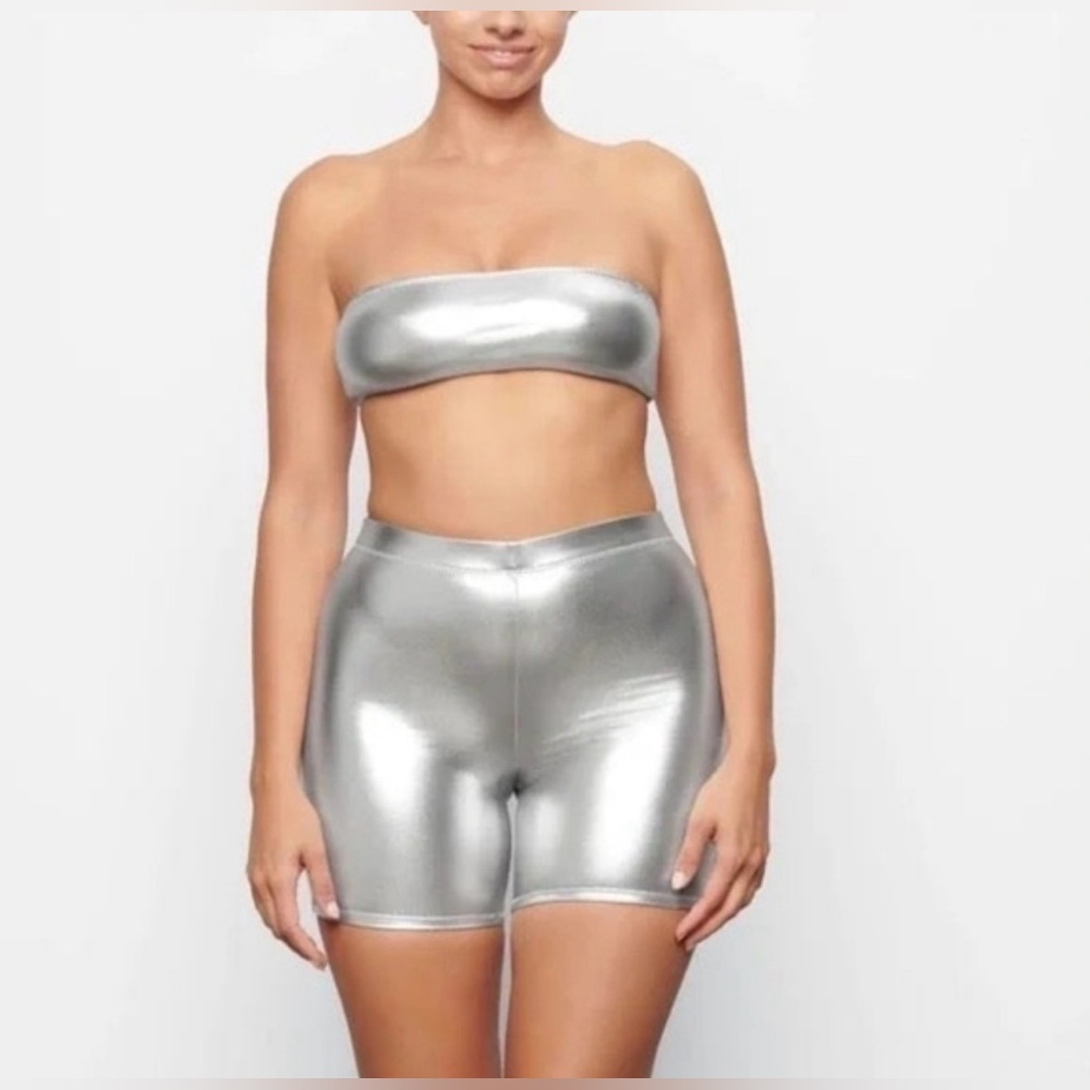 SKIMS Silver Bikini Set